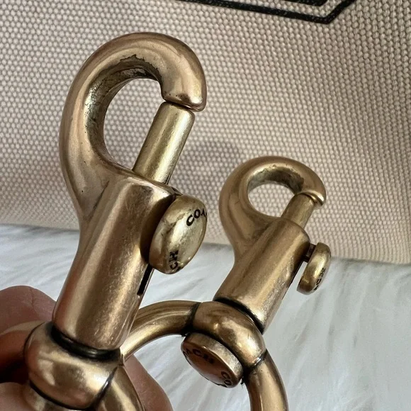 Coach Canvas Tote with Brown Leather Trim - Picture 4 of 16